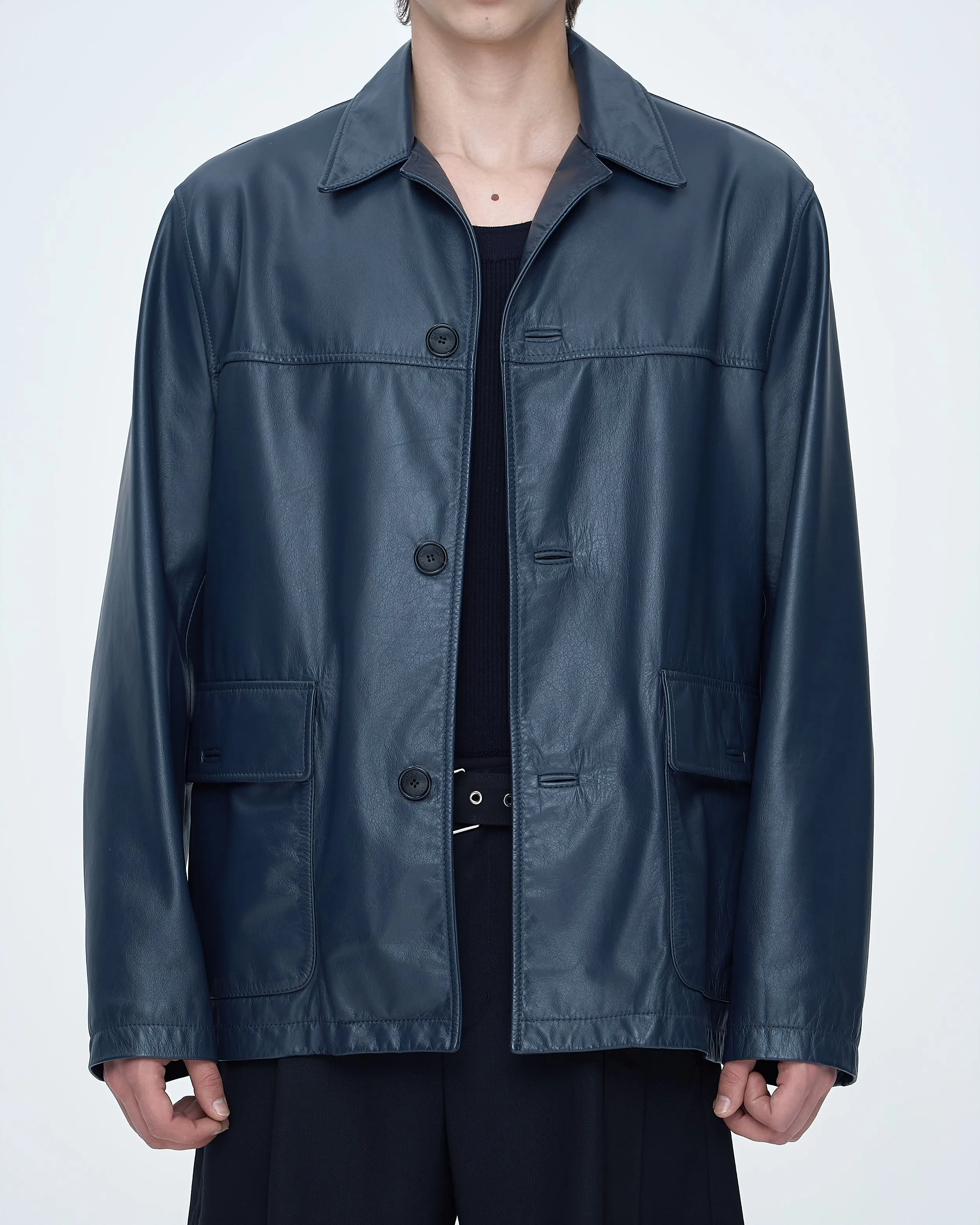 Single Leather Jacket sold by SYSTEM product image thumbnail 4
