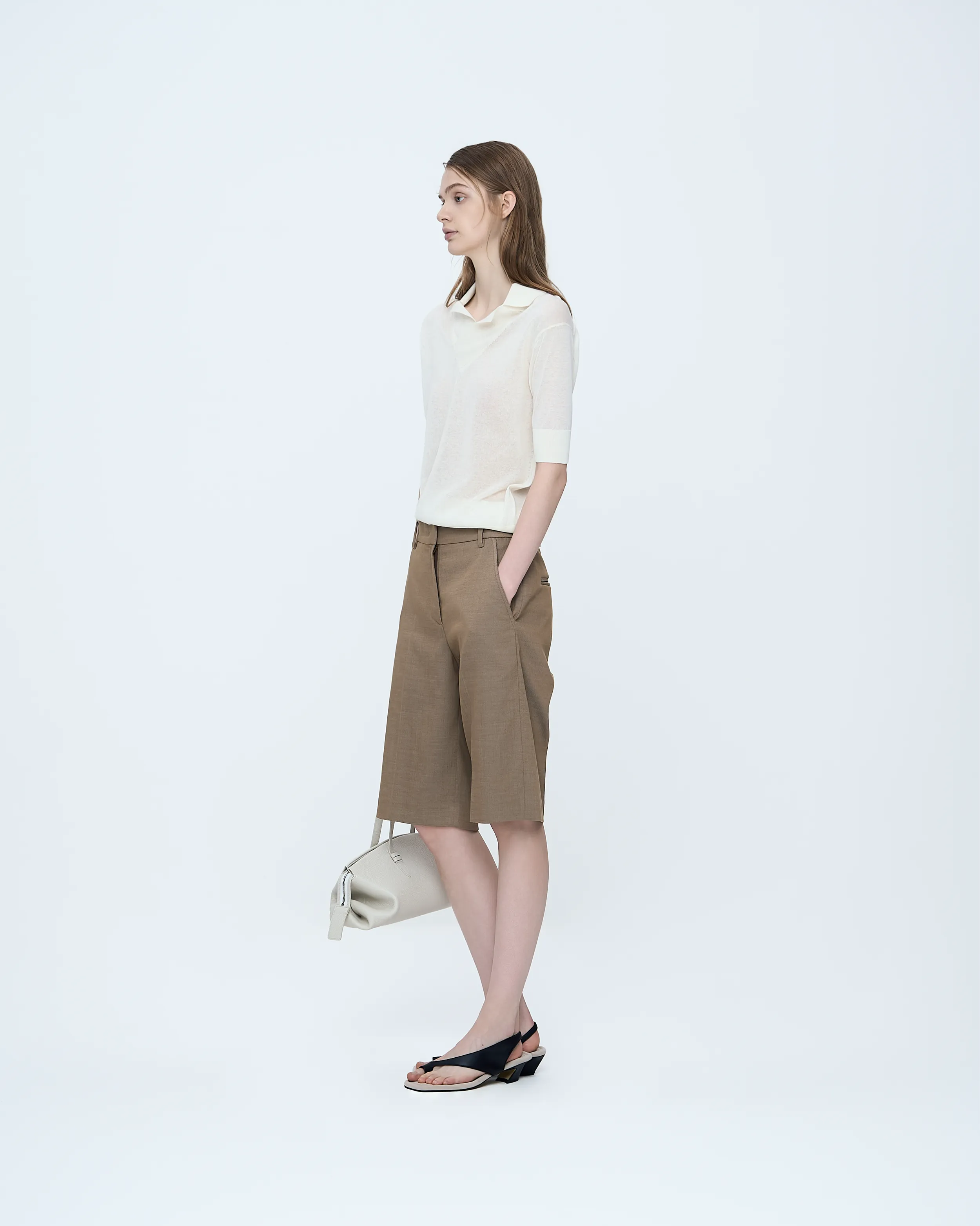 Polo-Style Knit Top sold by SYSTEM product image thumbnail 3