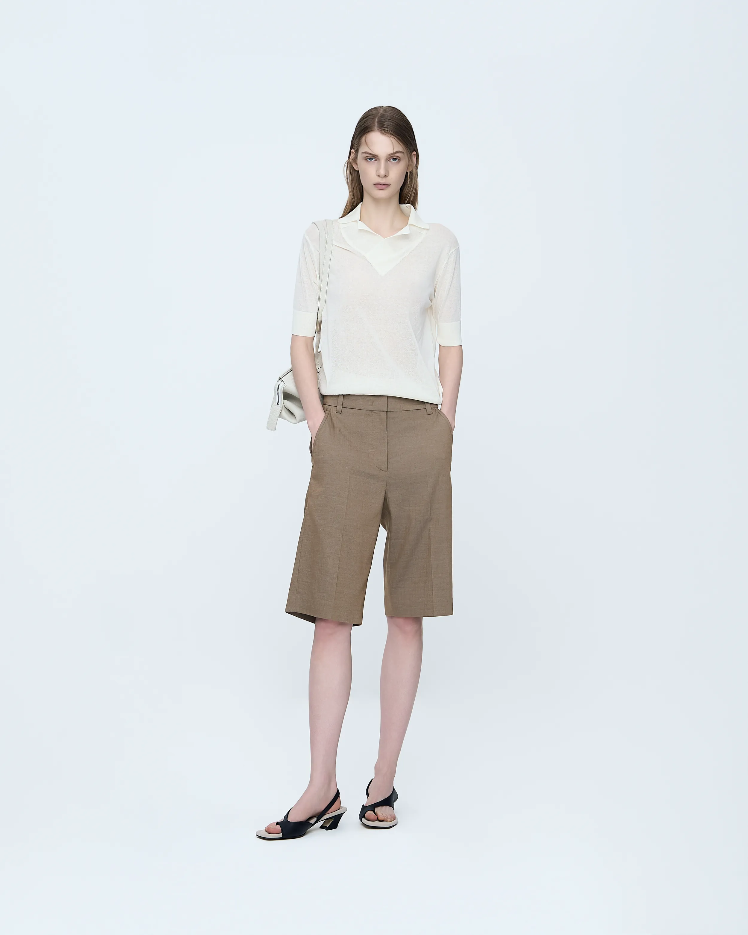 Polo-Style Knit Top sold by SYSTEM