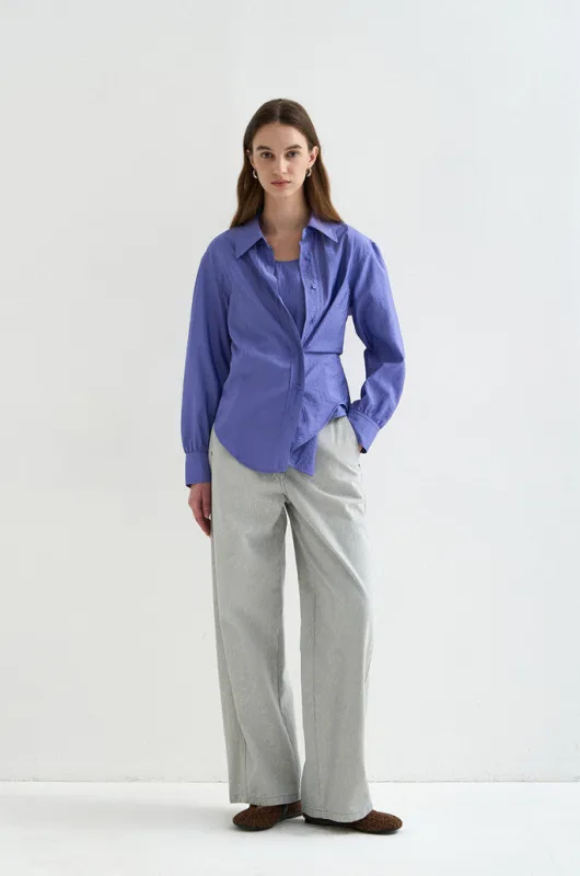 Volume Shirt Blouse made by SYSTEM