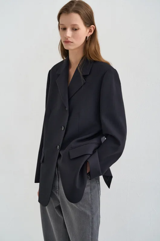 Wool Tailored Single Jacket made by SYSTEM