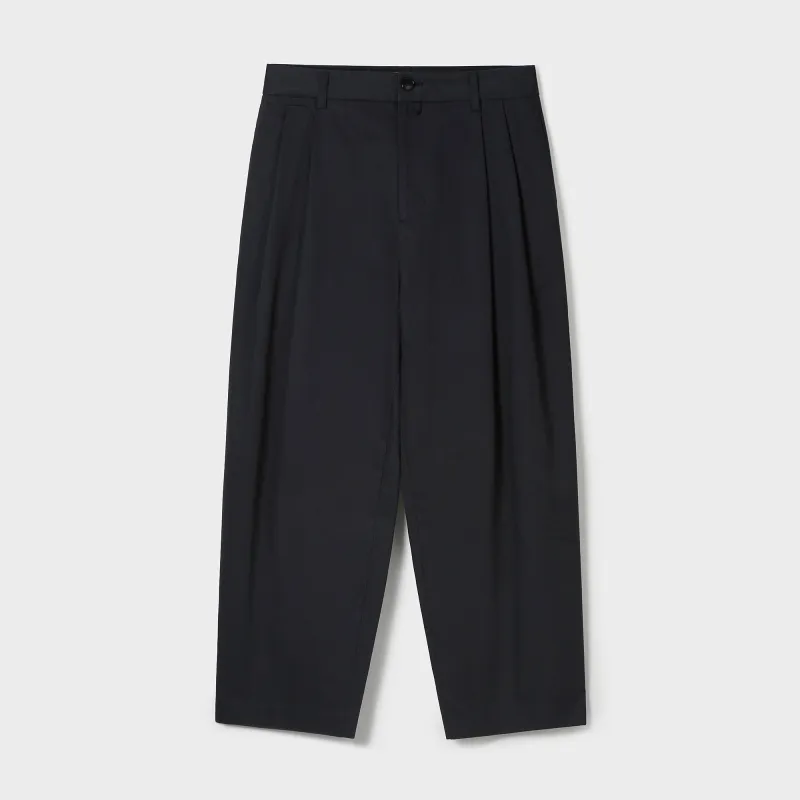 COTTON DOUBLE TUCKED PANTS made by SYSTEM