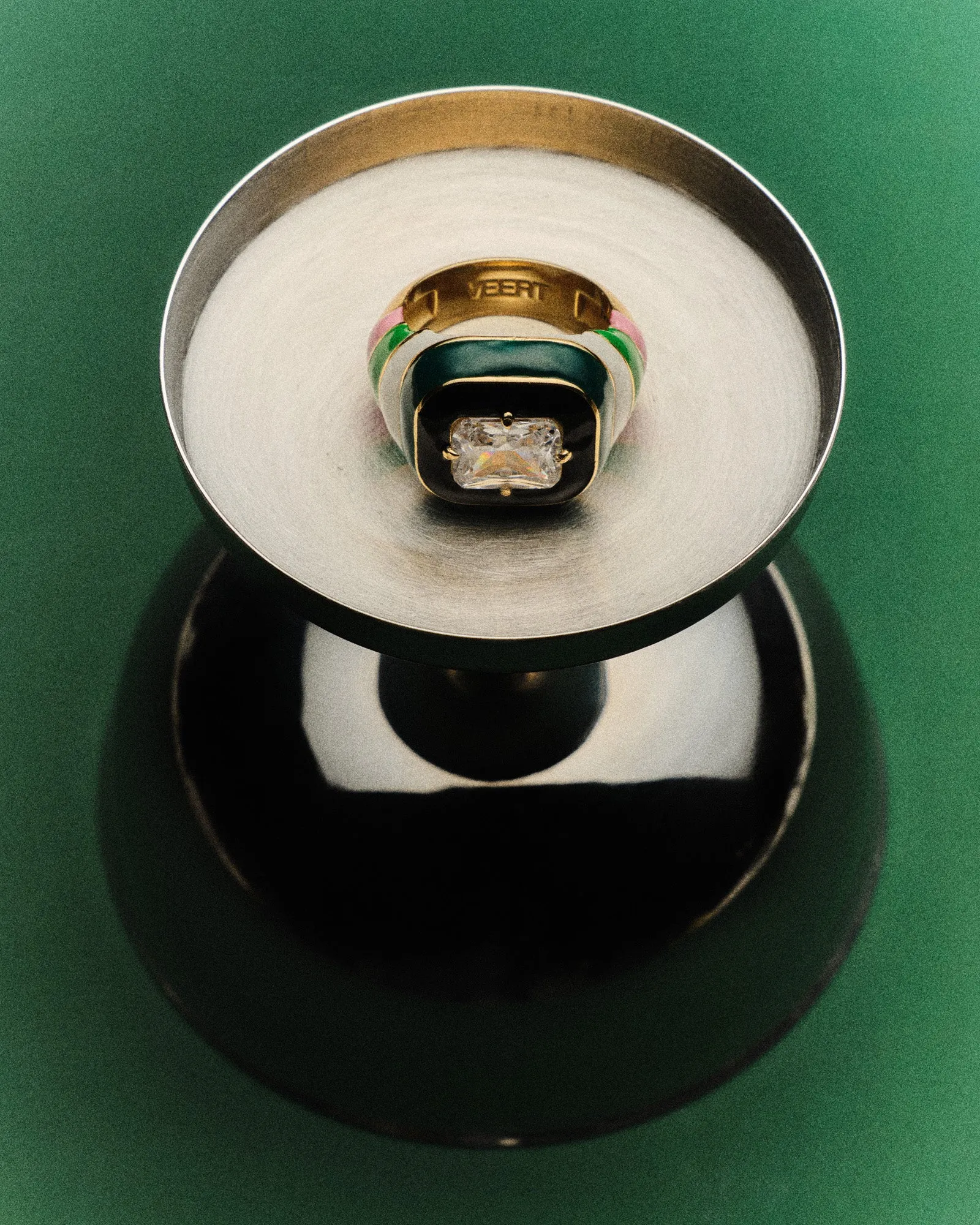 The Multi Enamel Ring in Yellow Gold sold by VEERT product image thumbnail 3