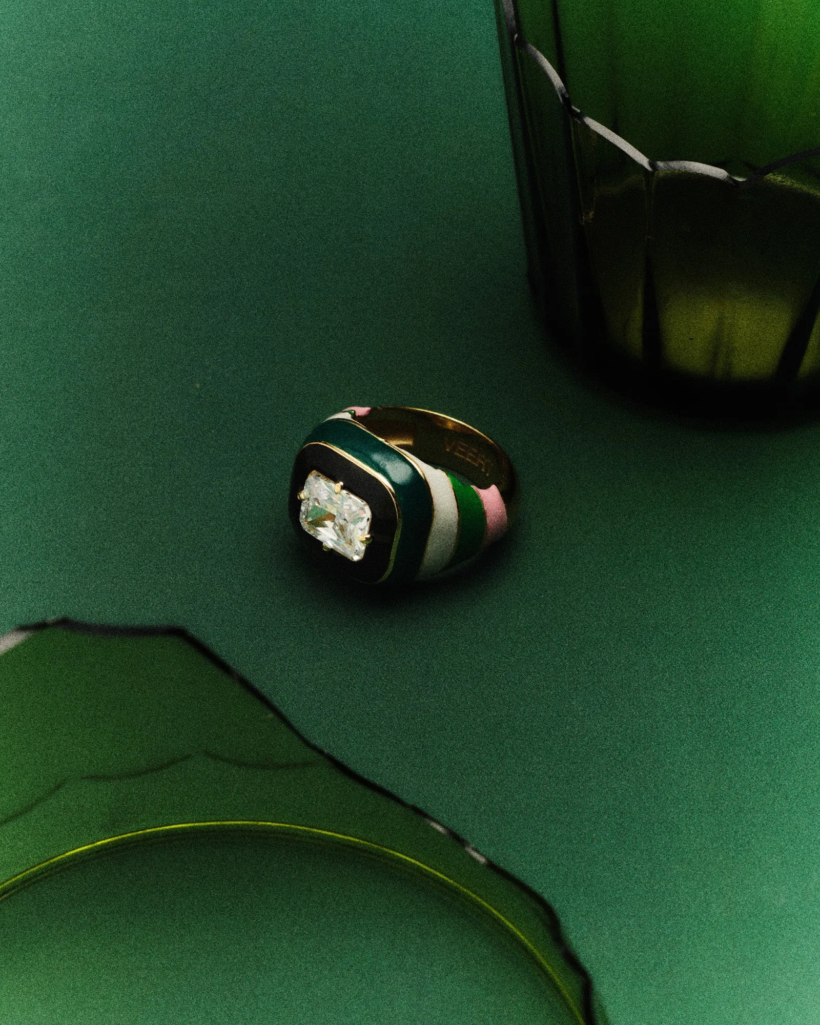 The Multi Enamel Ring in Yellow Gold sold by VEERT product image thumbnail 4