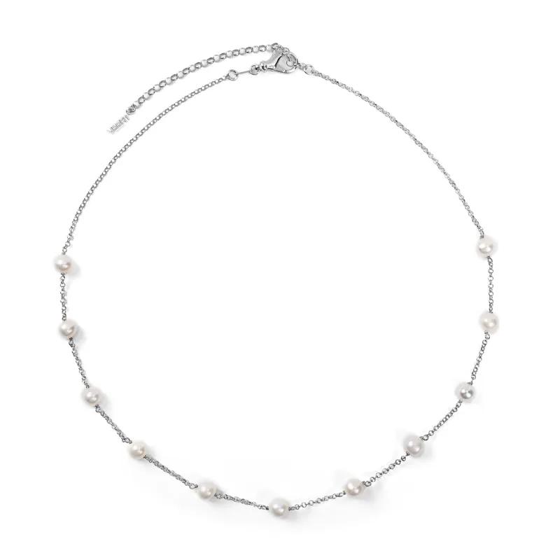 The Classic Pearl Chain in White Gold made by VEERT