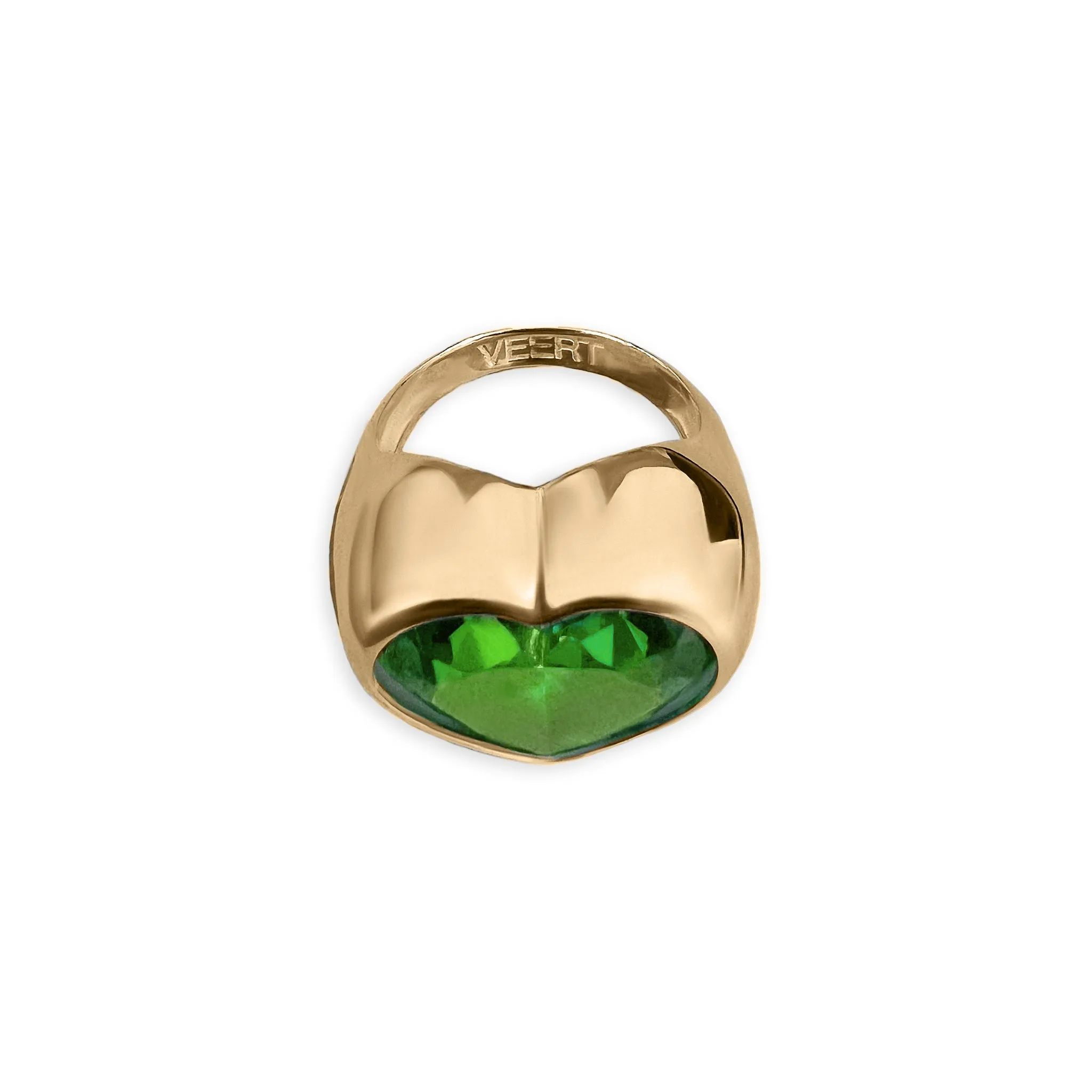 The Macro Heart Ring in Yellow Gold sold by VEERT product image thumbnail 2