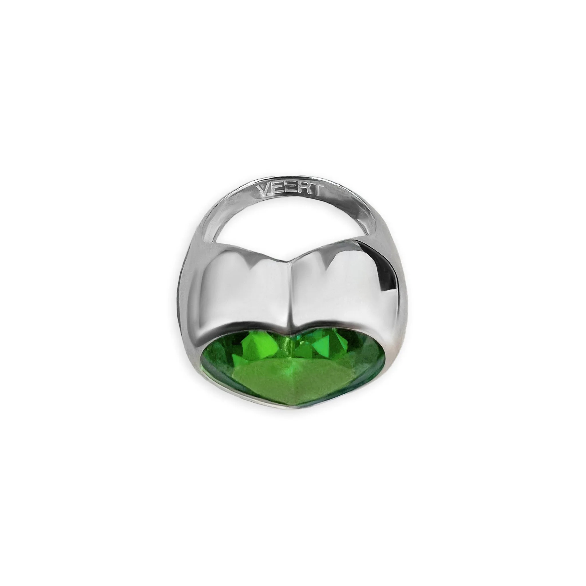 The Macro Heart Ring in White Gold sold by VEERT product image thumbnail 2