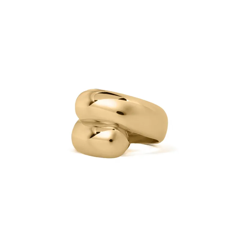The Wrap Ring in Yellow Gold made by VEERT