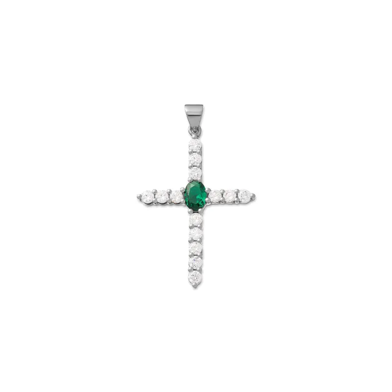The Small Cross Pendant in White Gold made by VEERT