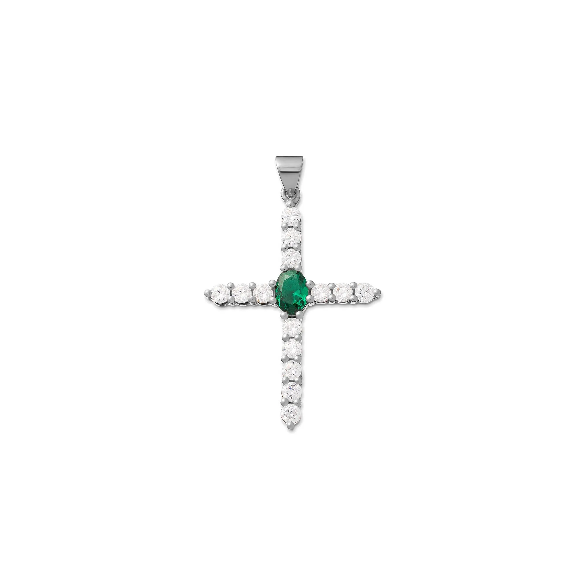 The Small Cross Pendant in White Gold sold by VEERT