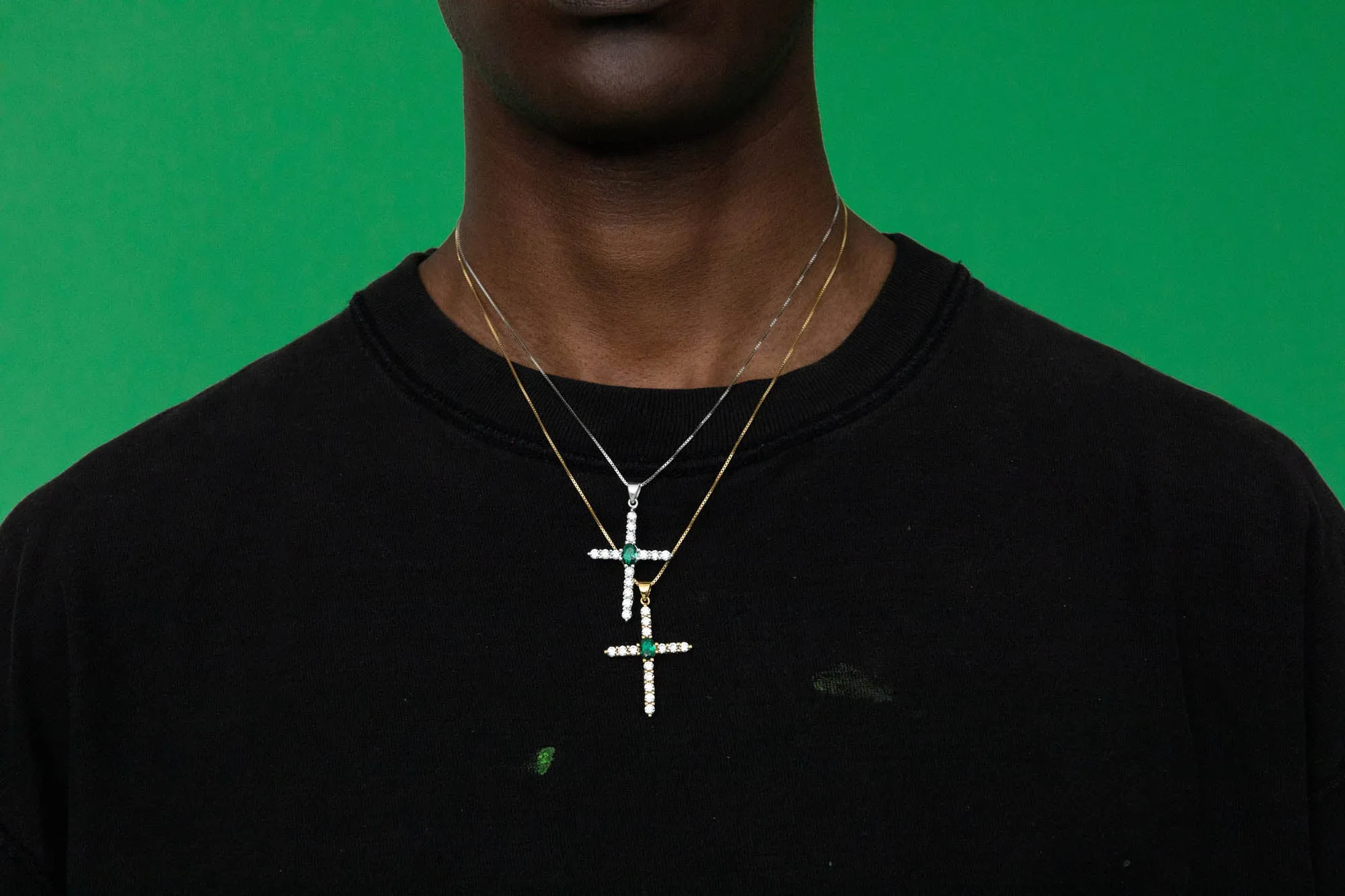 The Small Cross Pendant in White Gold sold by VEERT product image thumbnail 2