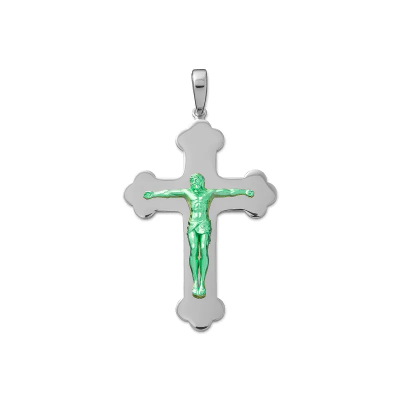 The Medium Jesus Piece in White Gold made by VEERT