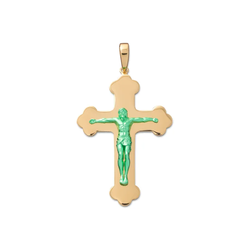 The Medium Jesus Piece in Yellow Gold made by VEERT