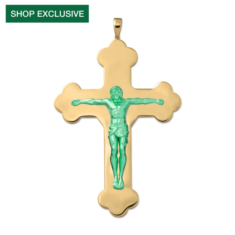 The XL Jesus Piece in Yellow Gold made by VEERT