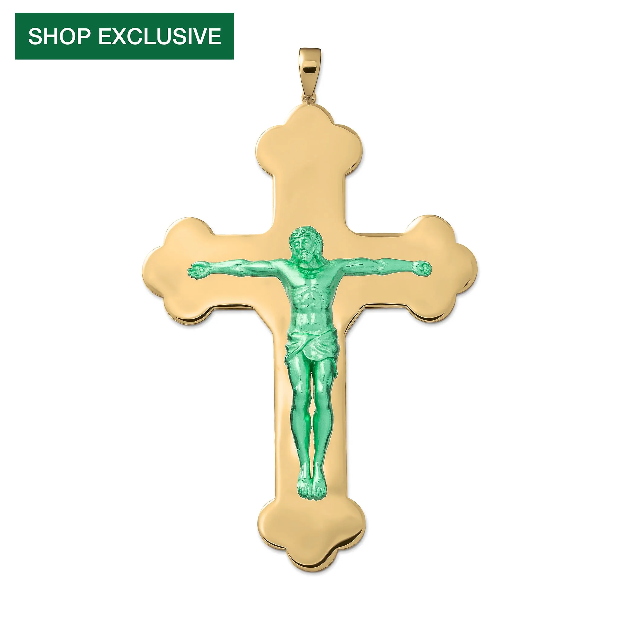 The XL Jesus Piece in Yellow Gold sold by VEERT