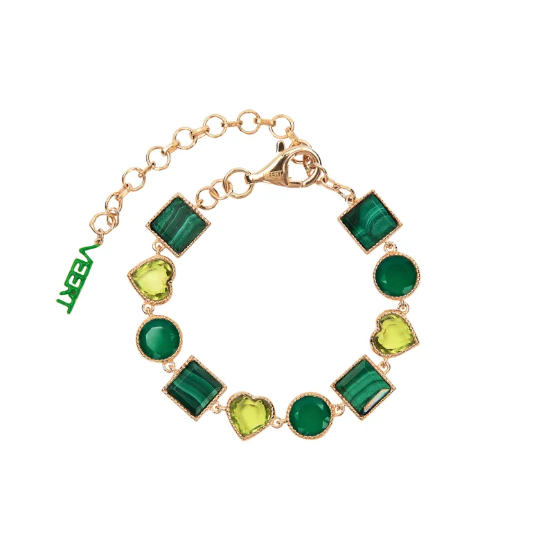 The Green Shape Bracelet in Yellow Gold made by VEERT