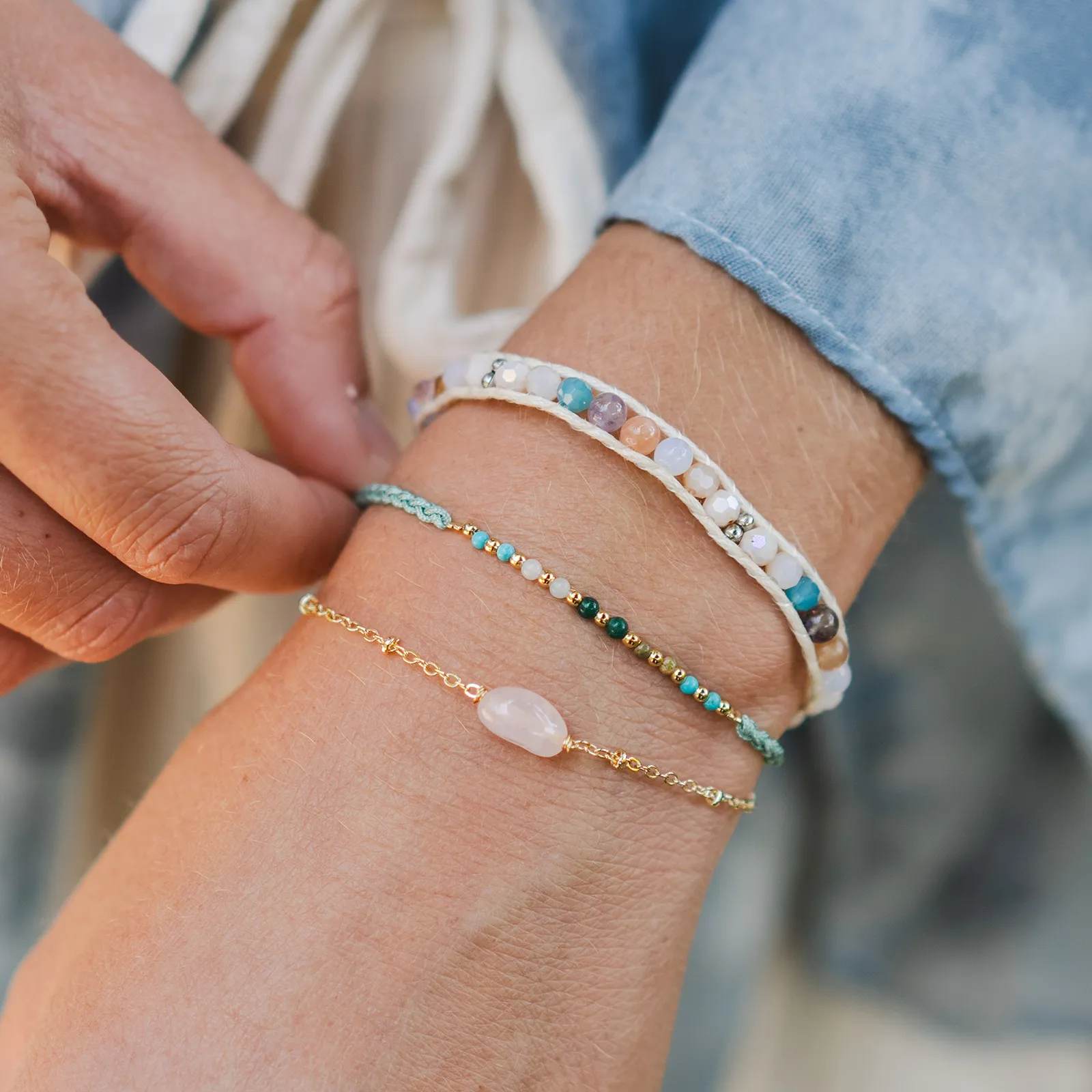 Moonstone Stone of the Earth Bracelet sold by Lotus & Luna product image thumbnail 2