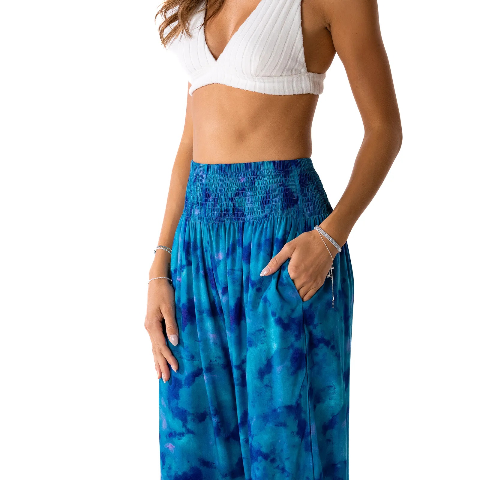 Free Spirit Tie Dye Harem Pants sold by Lotus & Luna product image thumbnail 4