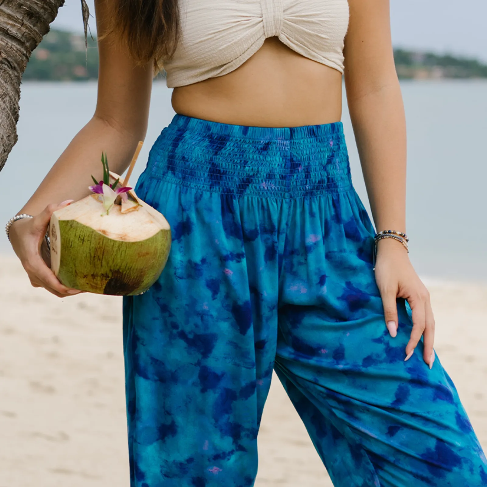 Free Spirit Tie Dye Harem Pants sold by Lotus & Luna product image thumbnail 3