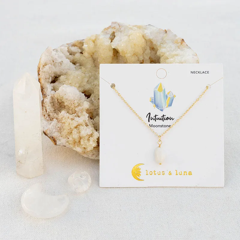 Moonstone Drop Necklace sold by Lotus & Luna product image thumbnail 3