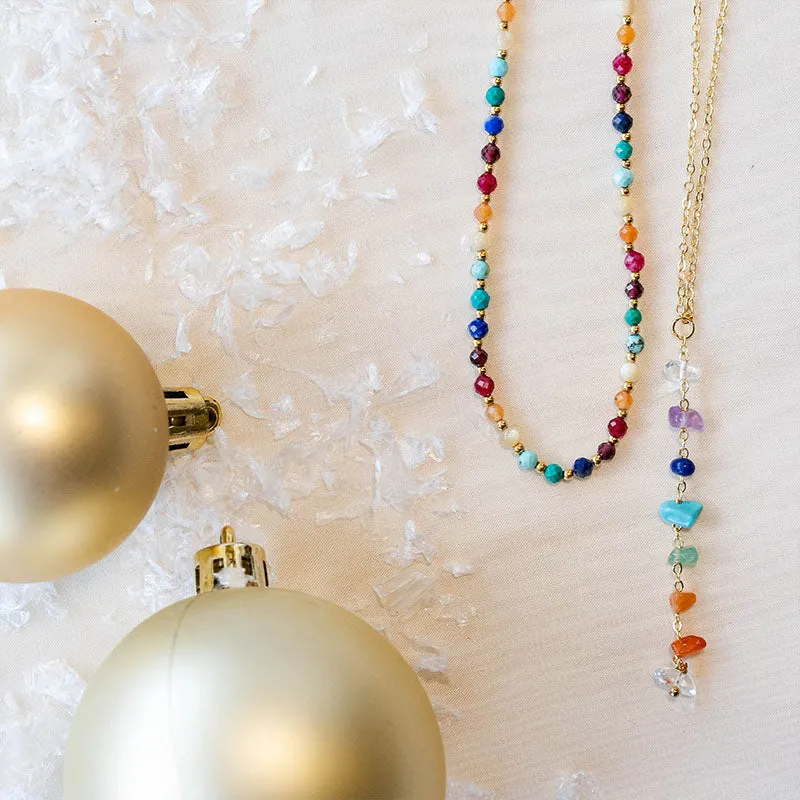 Divine Healer + 7 Chakra Raw Stone Necklace Stack sold by Lotus & Luna product image thumbnail 3