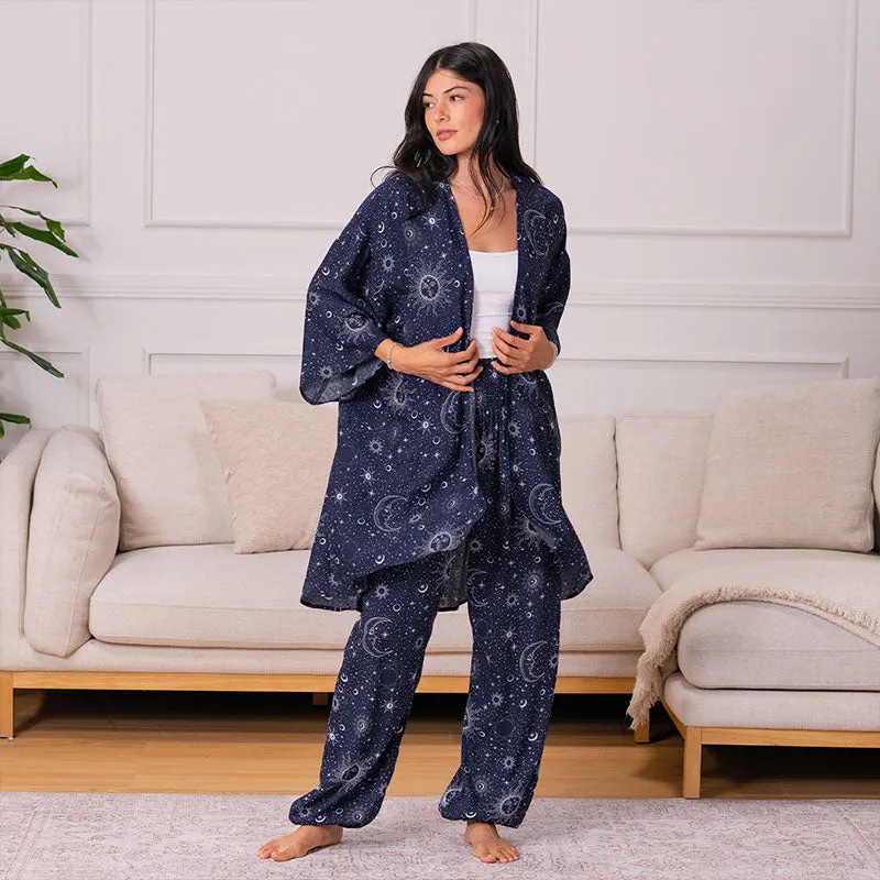 Indigo Cosmic Sky Harem Pants sold by Lotus & Luna product image thumbnail 5