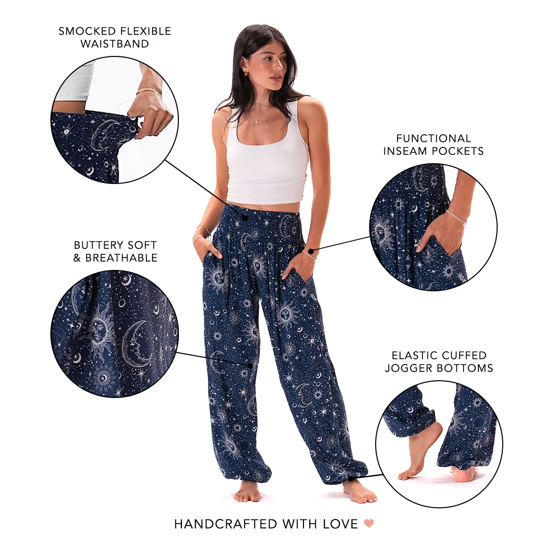 Indigo Cosmic Sky Harem Pants sold by Lotus & Luna product image thumbnail 4