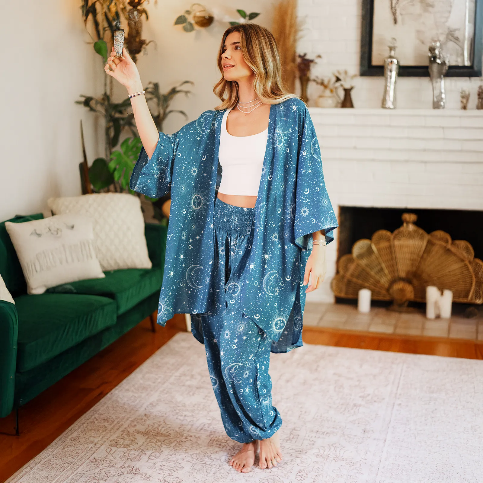 Turquoise Cosmic Sky Lounge Set sold by Lotus & Luna product image thumbnail 3