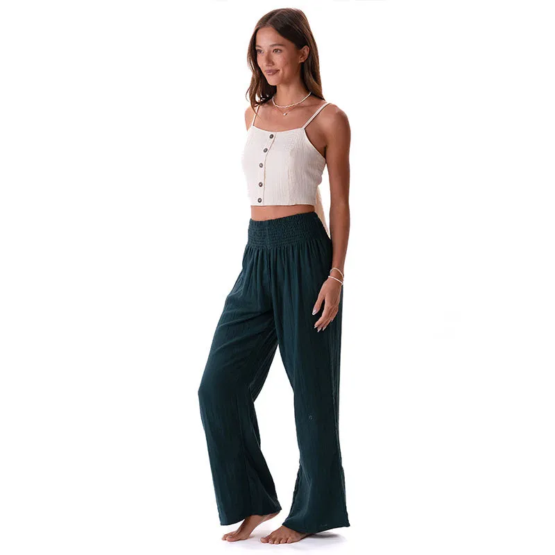 Rainforest Wide Leg Cotton Pants sold by Lotus & Luna product image thumbnail 4