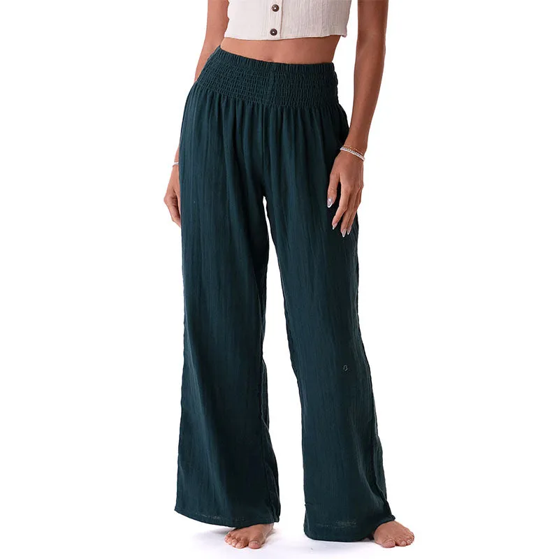 Rainforest Wide Leg Cotton Pants sold by Lotus & Luna