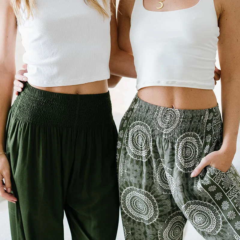 Olive Harem Pants sold by Lotus & Luna product image thumbnail 4