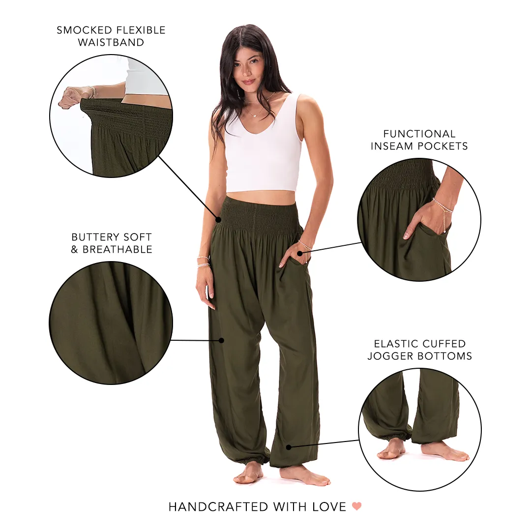Olive Harem Pants sold by Lotus & Luna product image thumbnail 5