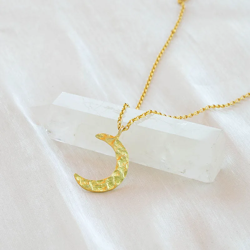 Golden Spirit Crescent Necklace sold by Lotus & Luna product image thumbnail 5