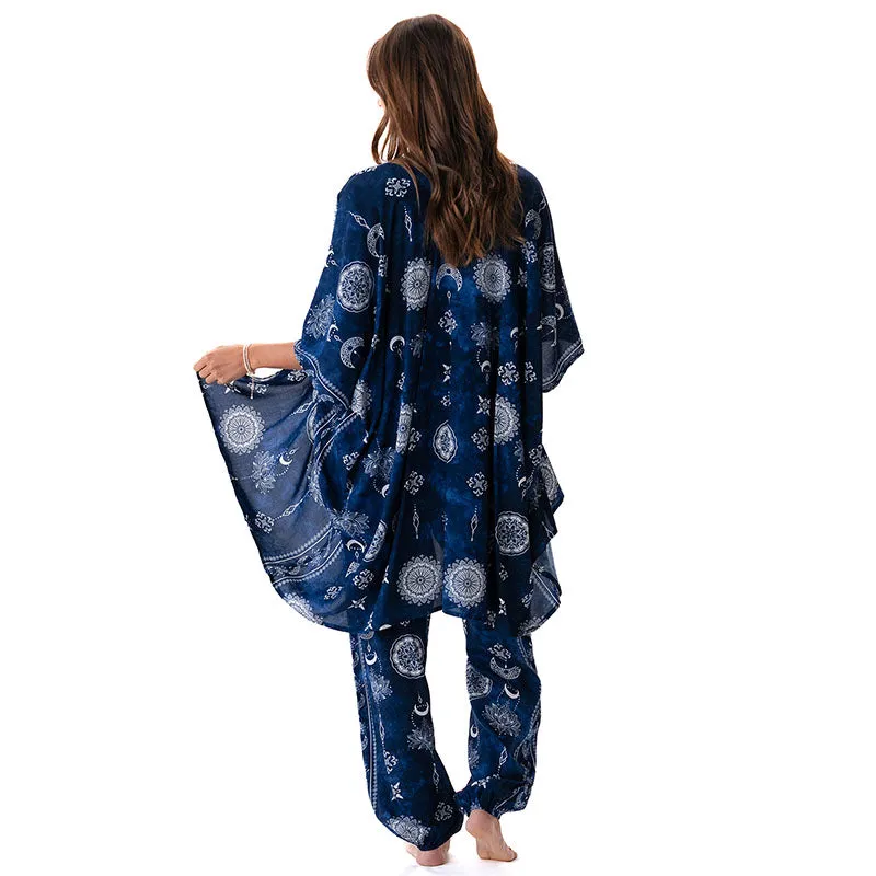 Nightfall Blue Lotus Moon Lounge Set sold by Lotus & Luna product image thumbnail 5