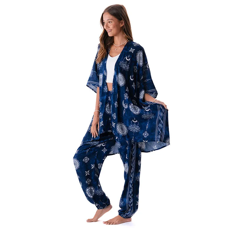 Nightfall Blue Lotus Moon Lounge Set sold by Lotus & Luna product image thumbnail 3