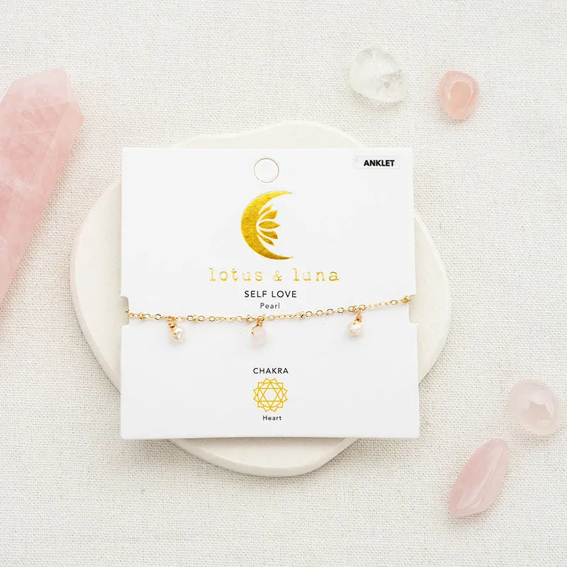 Self Love 4mm Dewdrop Anklet sold by Lotus & Luna product image thumbnail 3