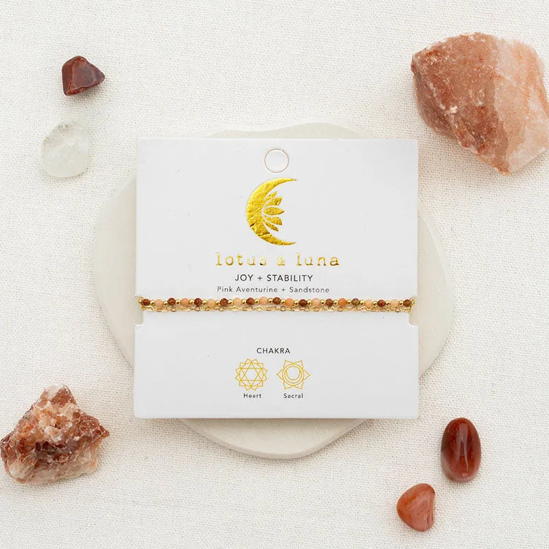 Joy + Stability 2mm Healing Bracelet sold by Lotus & Luna product image thumbnail 5