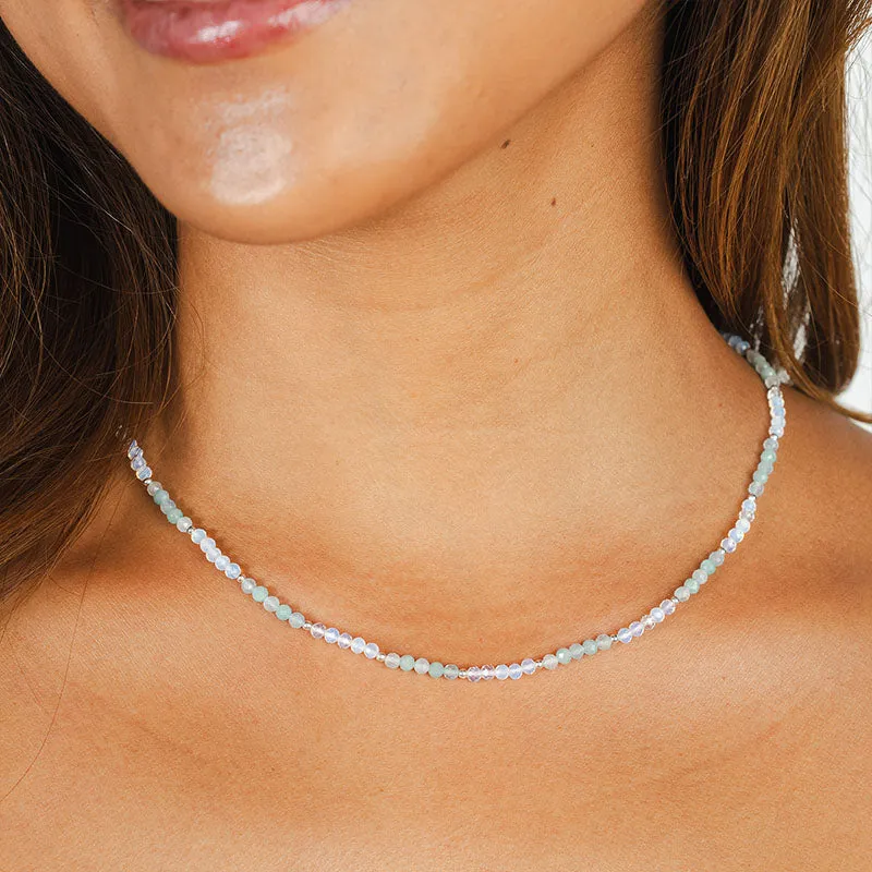 Intuition & Inner Peace 3mm Healing Necklace sold by Lotus & Luna