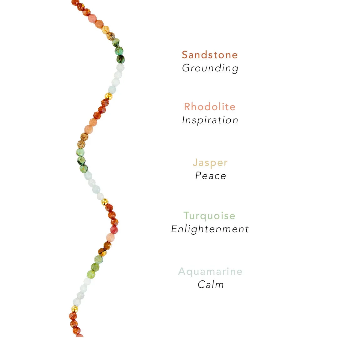 Peace, Hope, and Love 3mm Healing Necklace sold by Lotus & Luna product image thumbnail 4