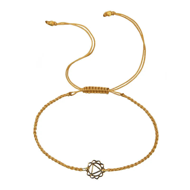 Solar Plexus Chakra Braided Bracelet sold by Lotus & Luna