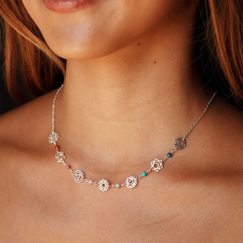 7 Chakras Healing Necklace sold by Lotus & Luna