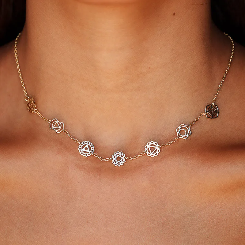 7 Chakras Necklace sold by Lotus & Luna