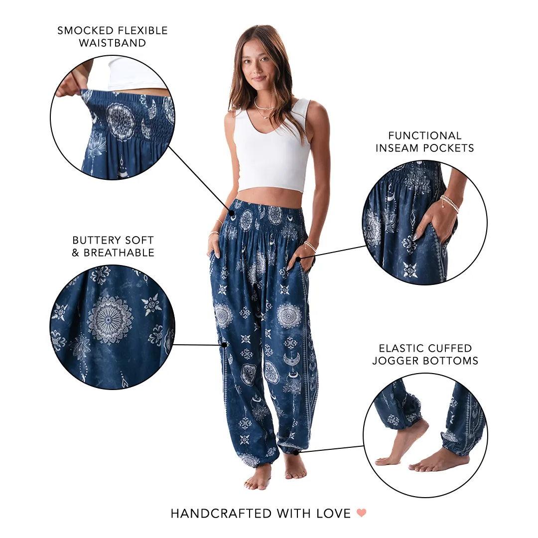 Nova Blue Harem Pants sold by Lotus & Luna product image thumbnail 4