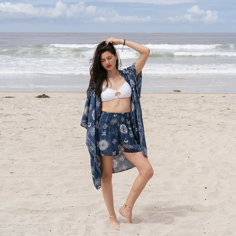 Nova Blue Shorts Lounge Set sold by Lotus & Luna product image thumbnail 5