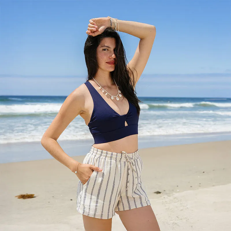 Sailor Stripe Cotton Cabana Shorts sold by Lotus & Luna product image thumbnail 2