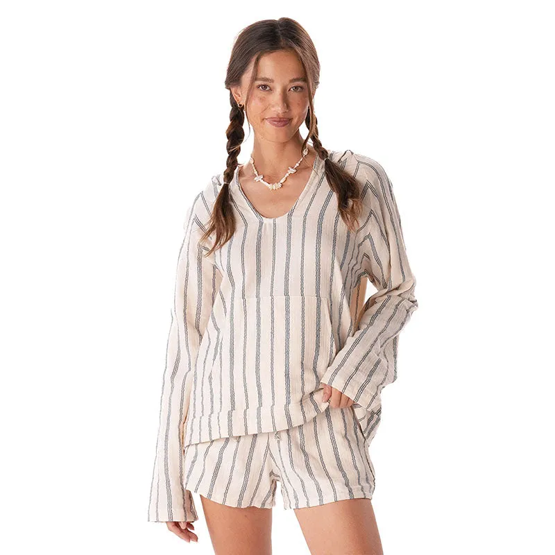 Sailor Stripe Baja Pullover sold by Lotus & Luna