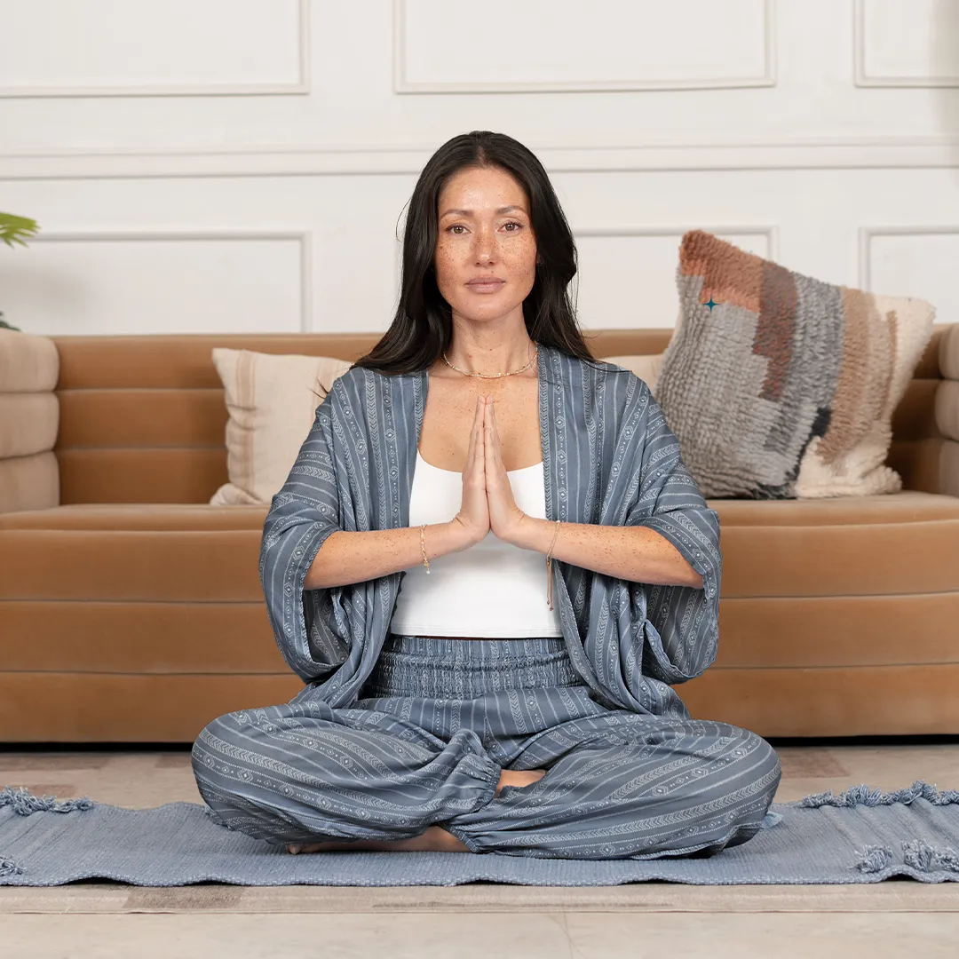 Charcoal Grey Tribal Stripe Harem Pants sold by Lotus & Luna product image thumbnail 2