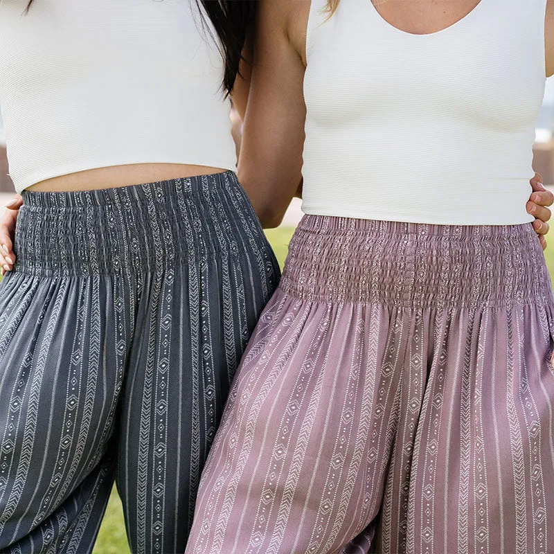 Charcoal Grey Tribal Stripe Harem Pants sold by Lotus & Luna product image thumbnail 3