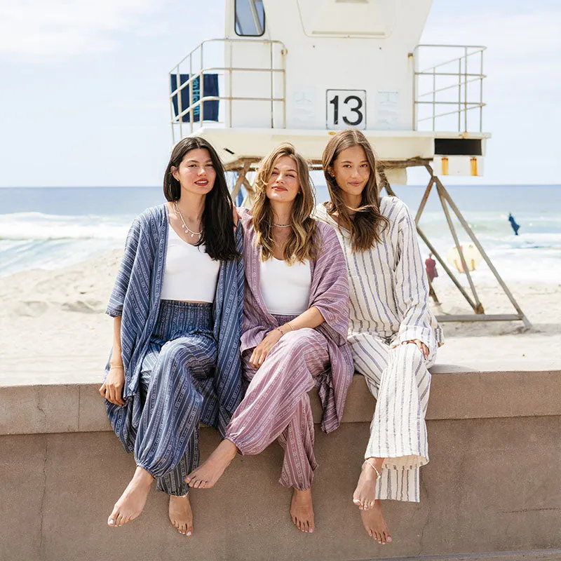 Mauve Tribal Stripe Lounge Set sold by Lotus & Luna product image thumbnail 3