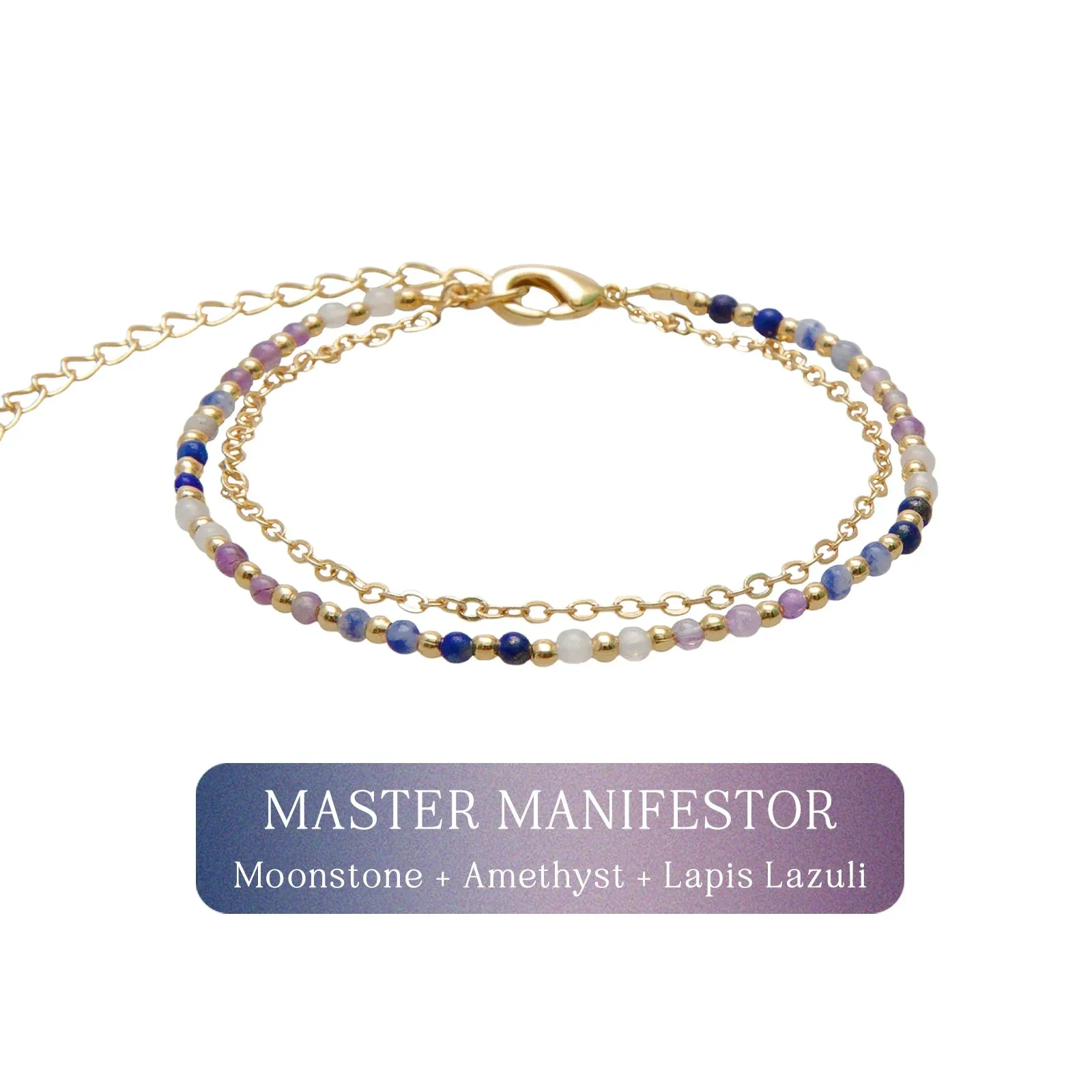 2mm Master Manifestor + 2mm Vitality + 2mm Wisdom Bracelet Stack sold by Lotus & Luna product image thumbnail 4